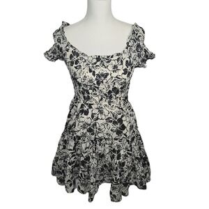 American Eagle Womens NEW SMALL Floral Smocked‎ Mini Dress Cottagecore Boho
